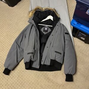 Men's Canada Goose Grey Chilliwack Bomber Jacket with Dust Bag - Size XL